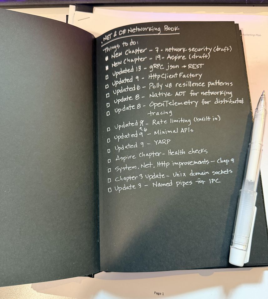 Chris&rsquo;s black notebook